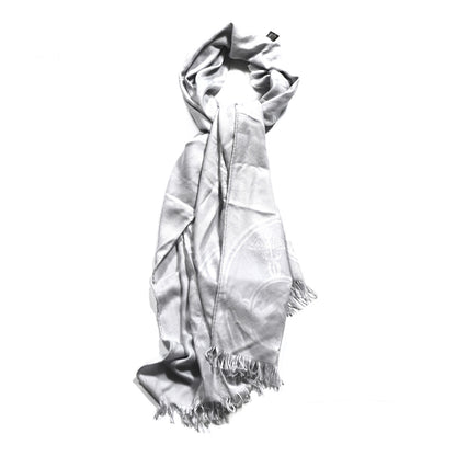 Hermes Cashmere Silk New Libris Stole Gris Nuage 1 of 3