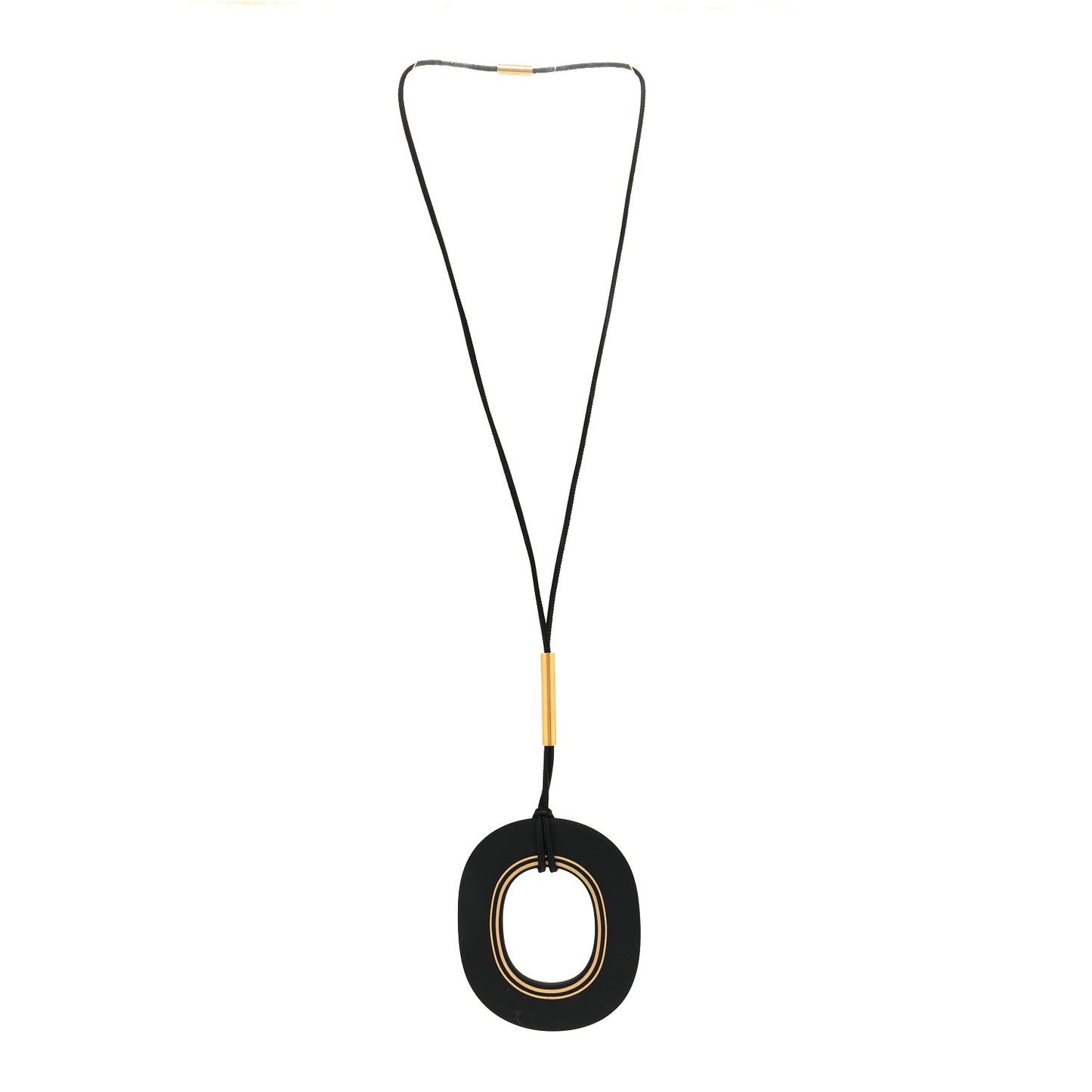 Kara Precieux Large Pendant Necklace Black