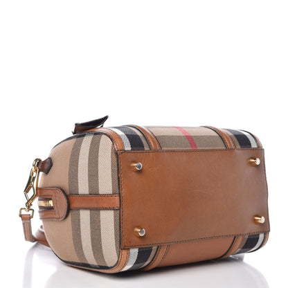 Burberry House Check Small Alchester Bowling Bag Brown 5 of 9