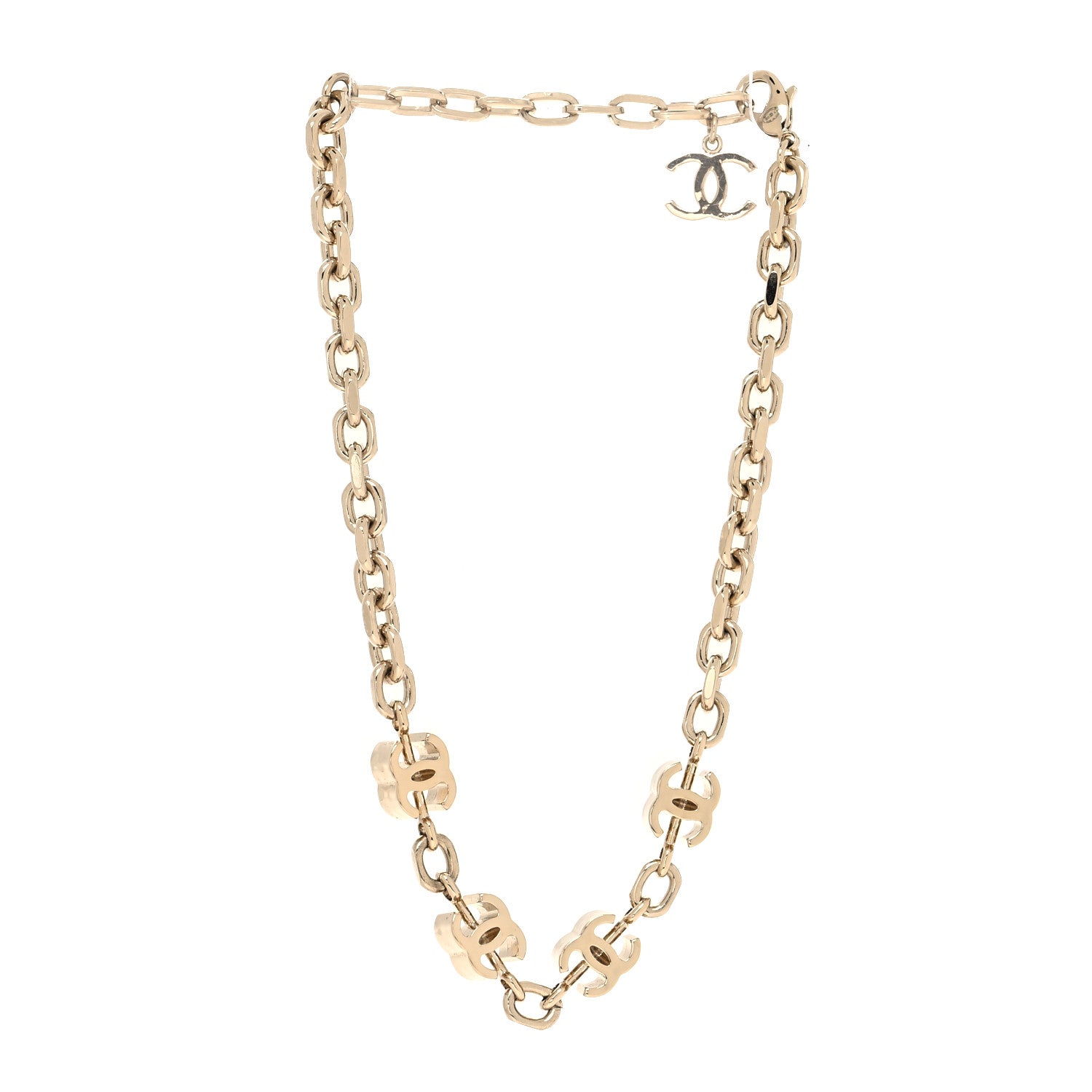 Chanel Metal CC Short Necklace Gold 3 of 5