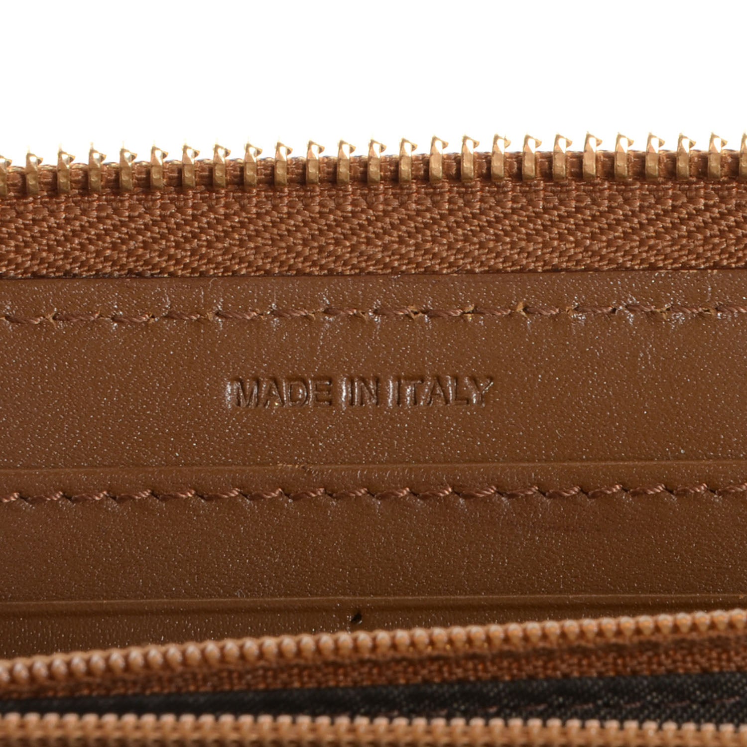 Burberry Stitched Leather Large Ziggy Zip Around Wallet Toffee 7 of 8