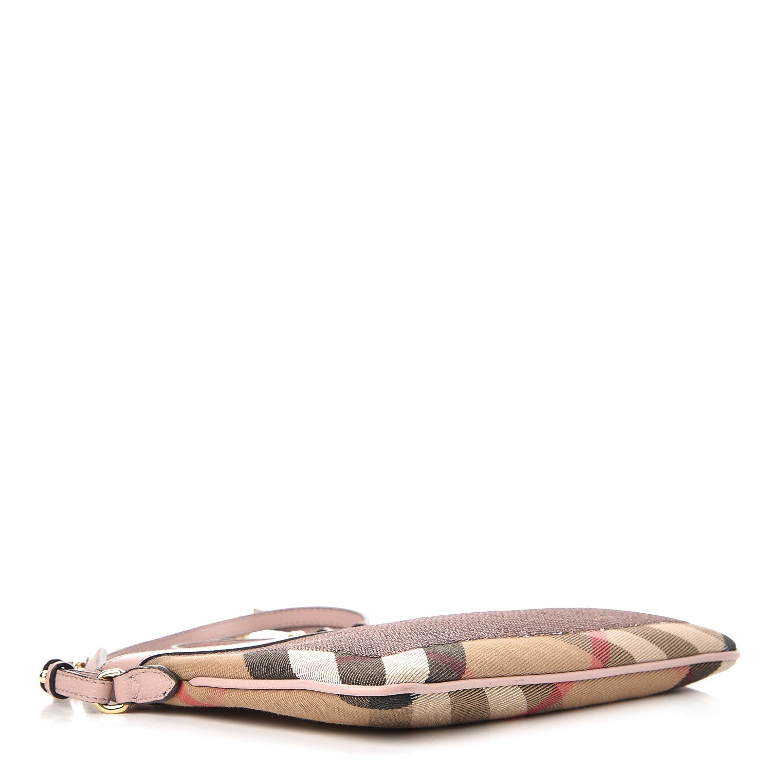 Burberry House Check Sequin Peyton Crossbody Clutch Bag Pink 4 of 7