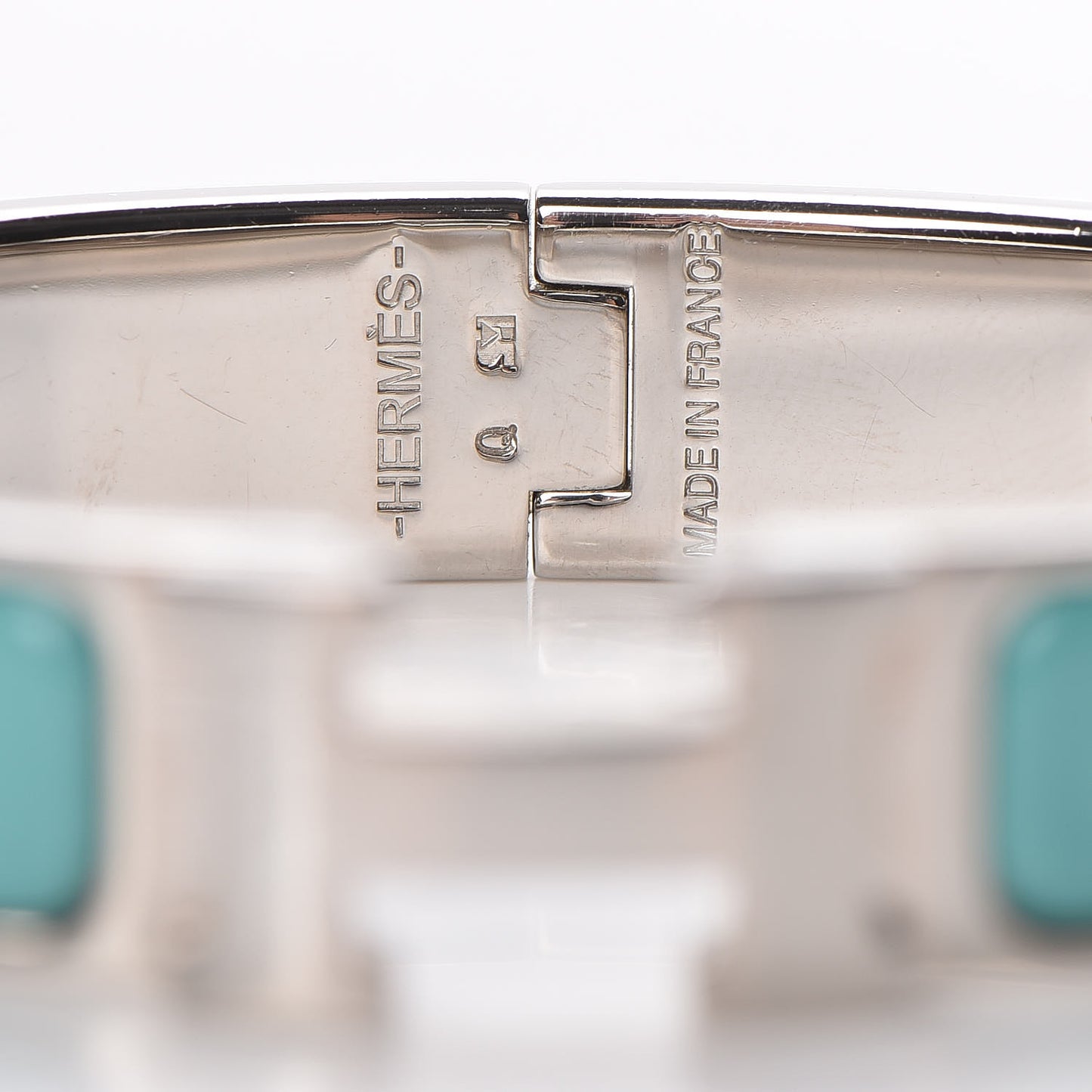Enamel Narrow Clic Clac H Bracelet PM Lagon