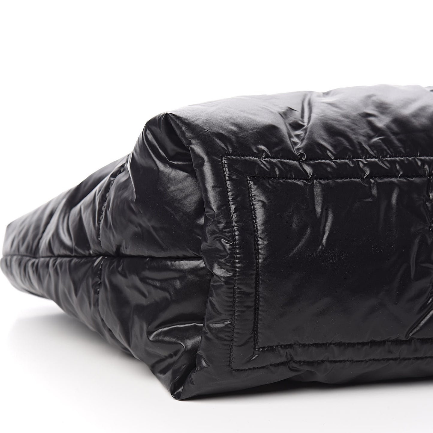 Nylon Quilted Medium Coco Cocoon Reversible Tote Black
