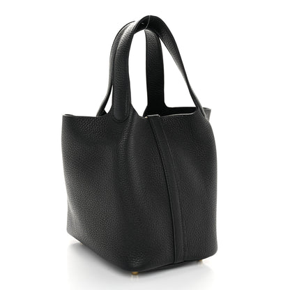 Hermes Taurillon Clemence Picotin Lock 18 PM Black 3 of 11