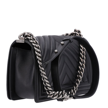 Chanel Lambskin Chevron Quilted Medium Boy Flap Black 3 of 10
