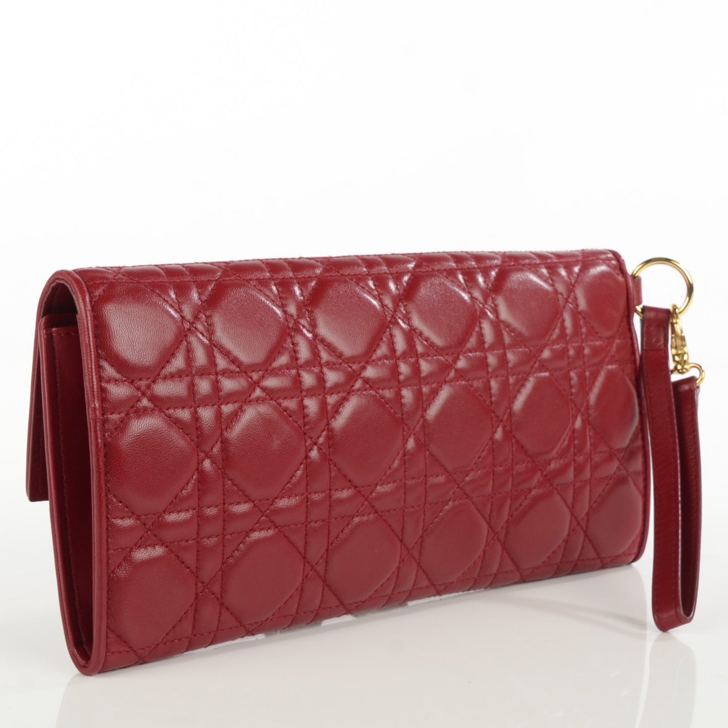 Lambskin Cannage Rendezvous Wallet Red