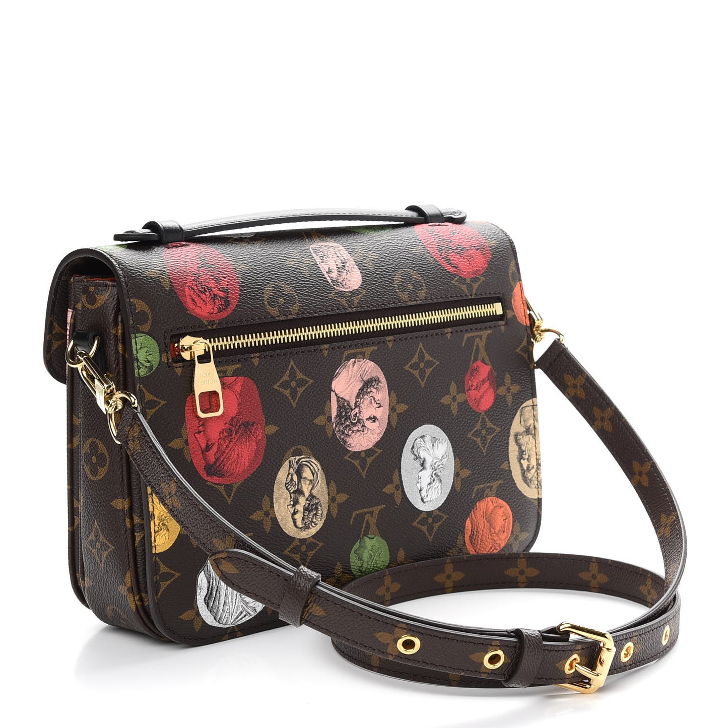 X FORNASETTI Monogram Cameo Pochette Metis