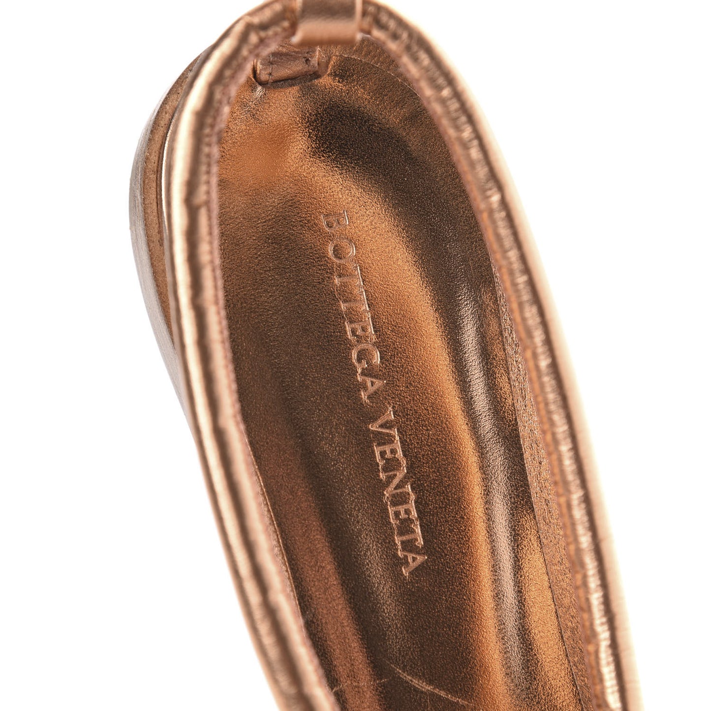 Metallic Nappa Knotted Square Flat Sandals 39 Rose Gold