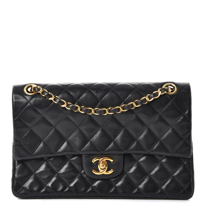 Chanel Lambskin Quilted Medium Double Flap Black 1 of 11