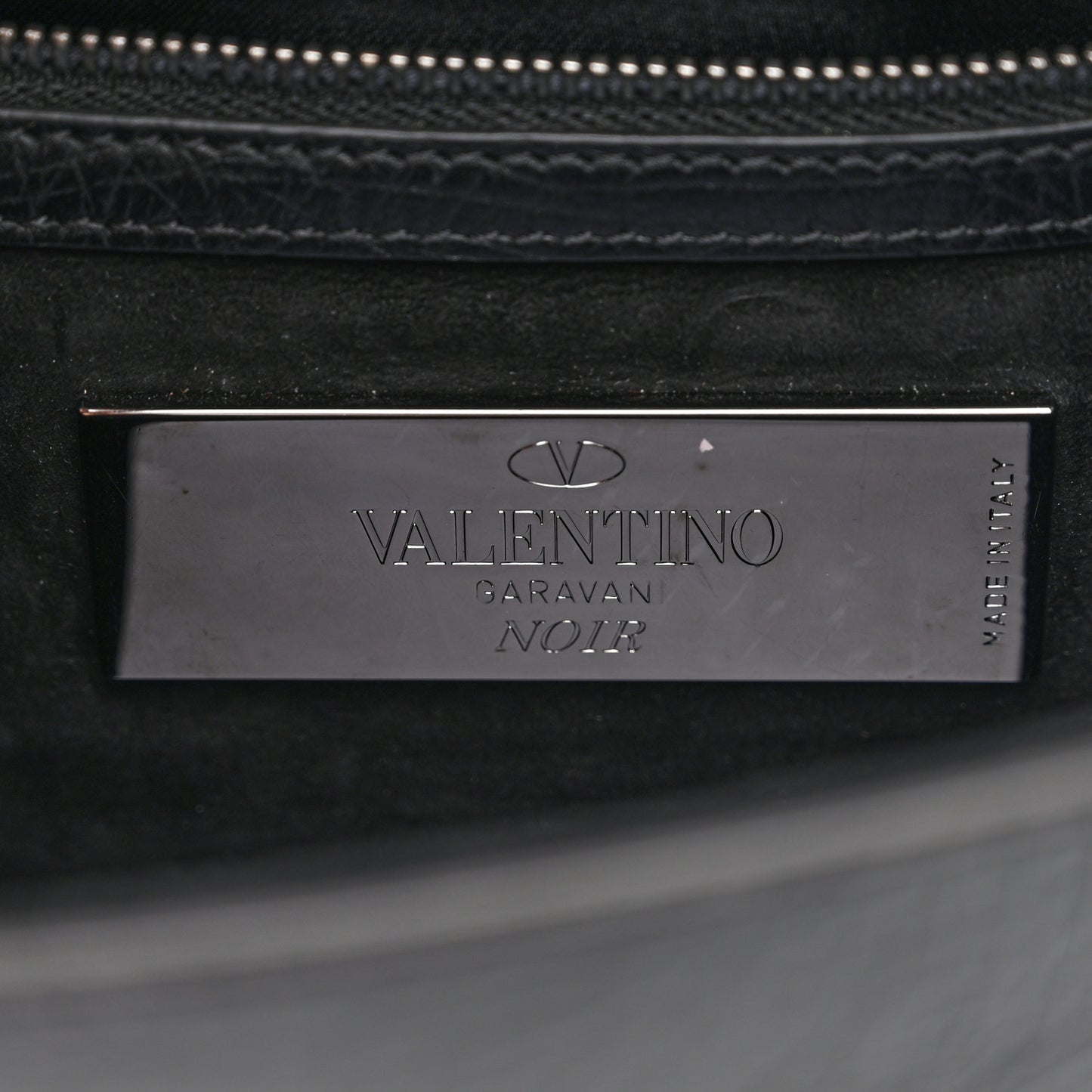 Vitello Small Glam Lock Rockstud Flap Black