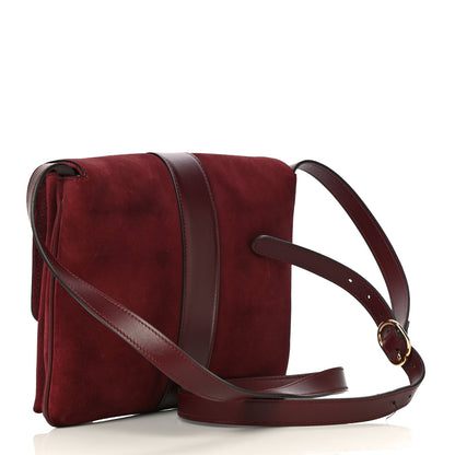 Gucci Suede Medium Arli Flap Shoulder Bag Vintage Bordeaux 3 of 30