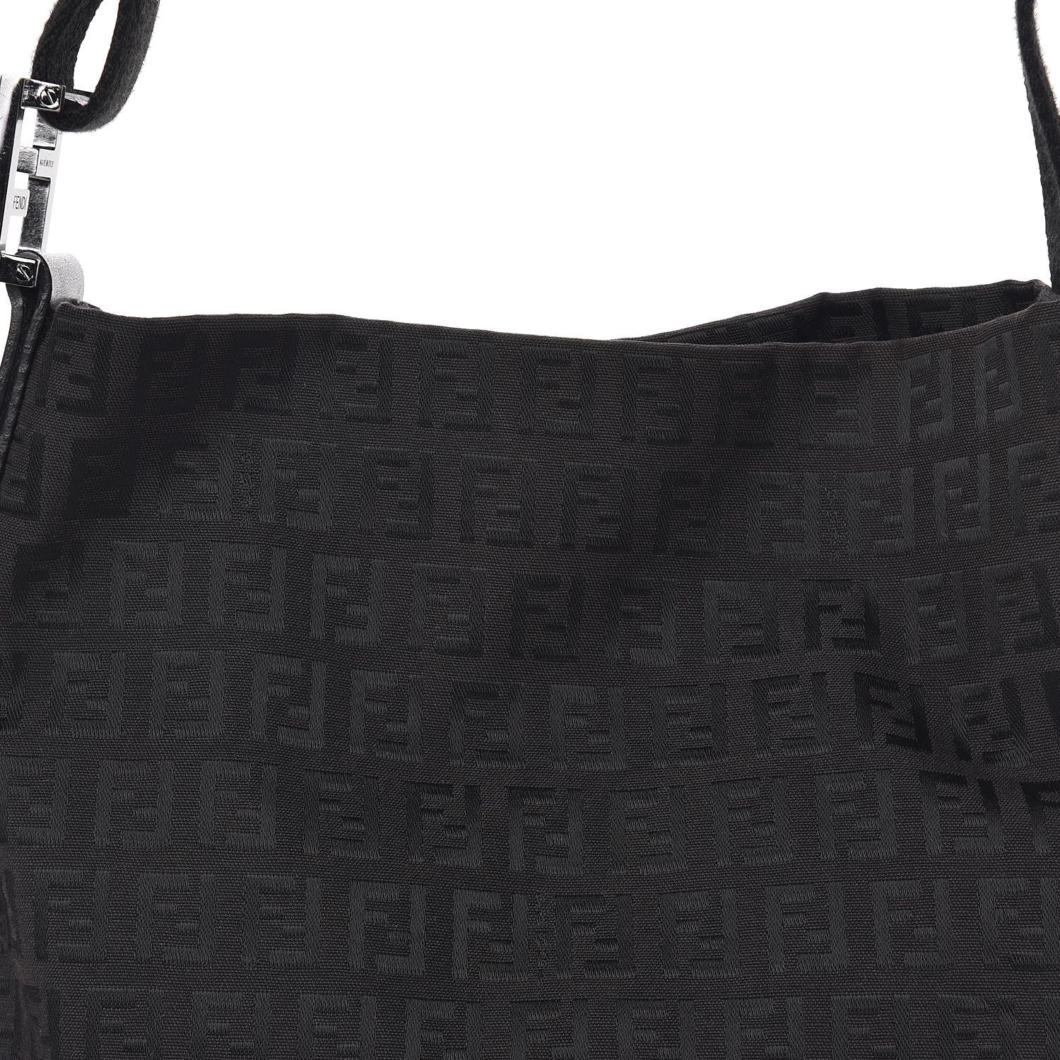 Fendi Zucchino Shoulder Bag Black 10 of 10