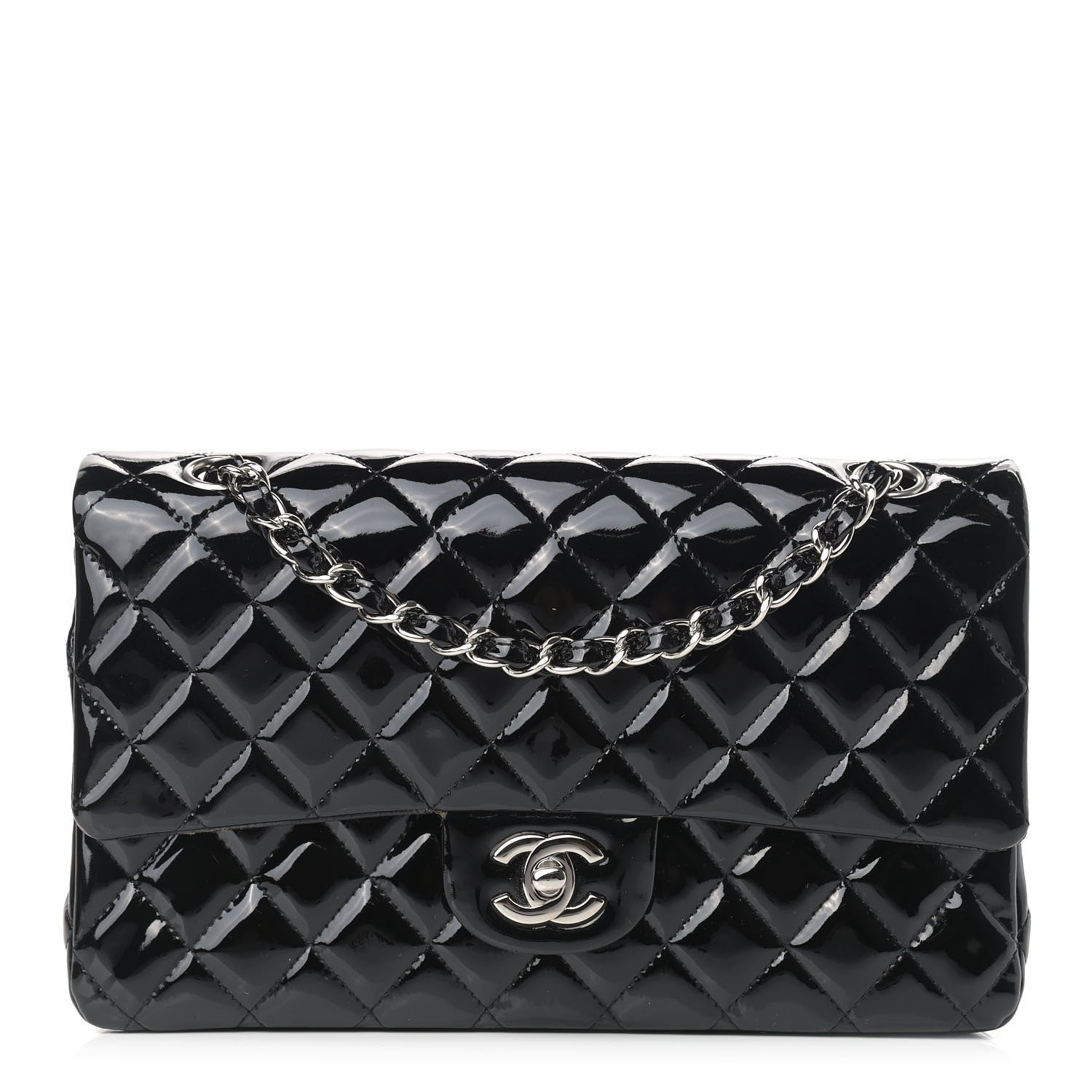 Chanel Patent Quilted Medium Double Flap Black 1 of 22