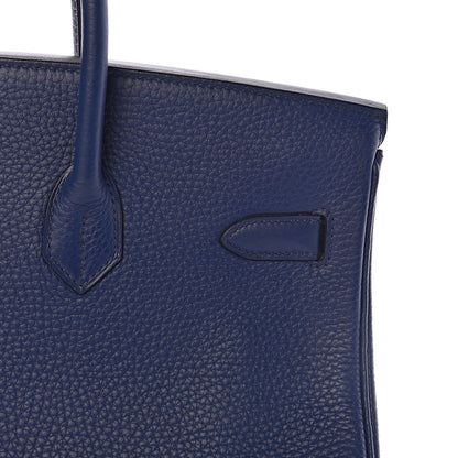 Hermes Taurillon Clemence Birkin 35 Bleu Saphir 35 of 37
