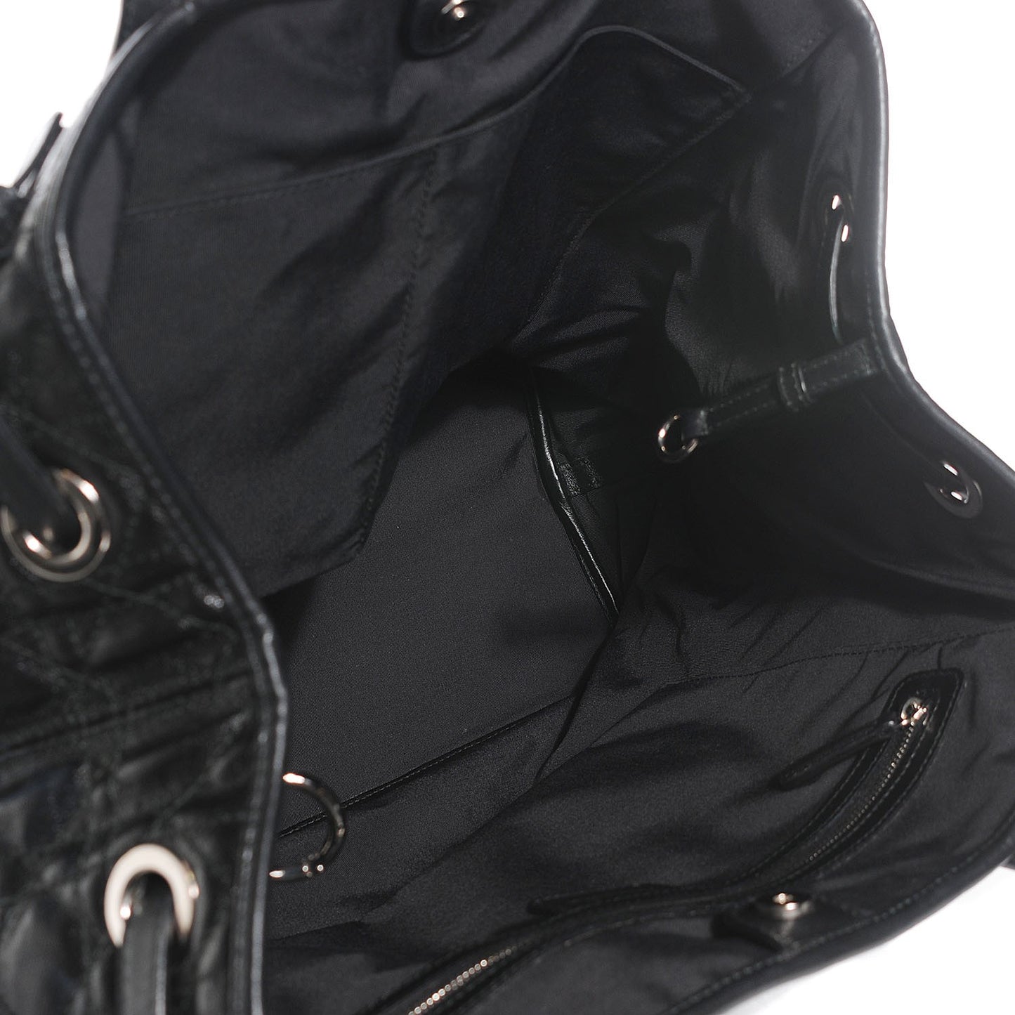 Coated Canvas Cannage Medium Panarea Tote Black