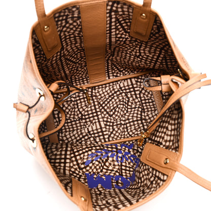 MCM Visetos Medium Liz Reversible Shopper Tote Cognac 8 of 14