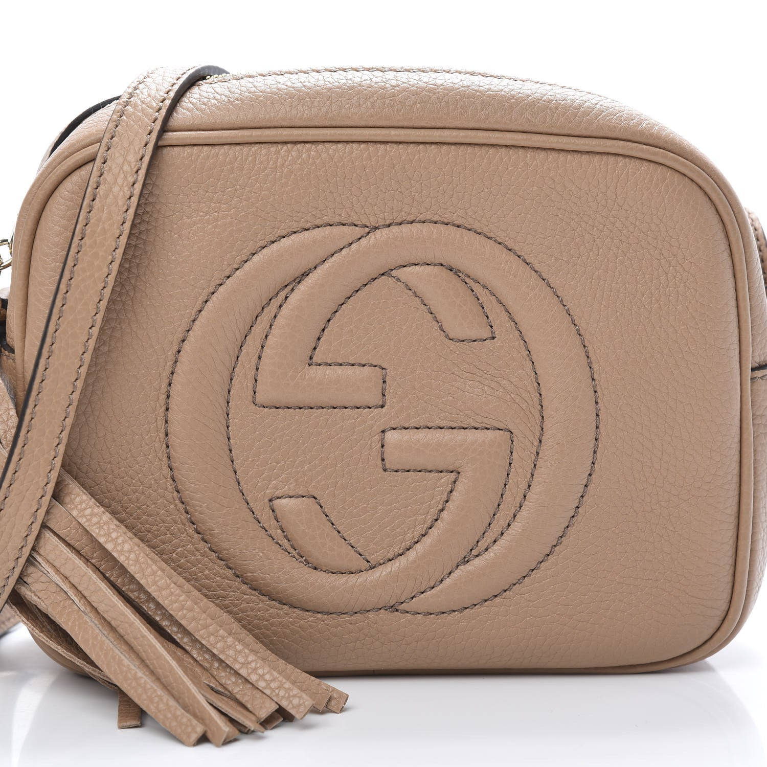 Gucci Pebbled Calfskin Small Soho Disco Bag Camelia 12 of 12
