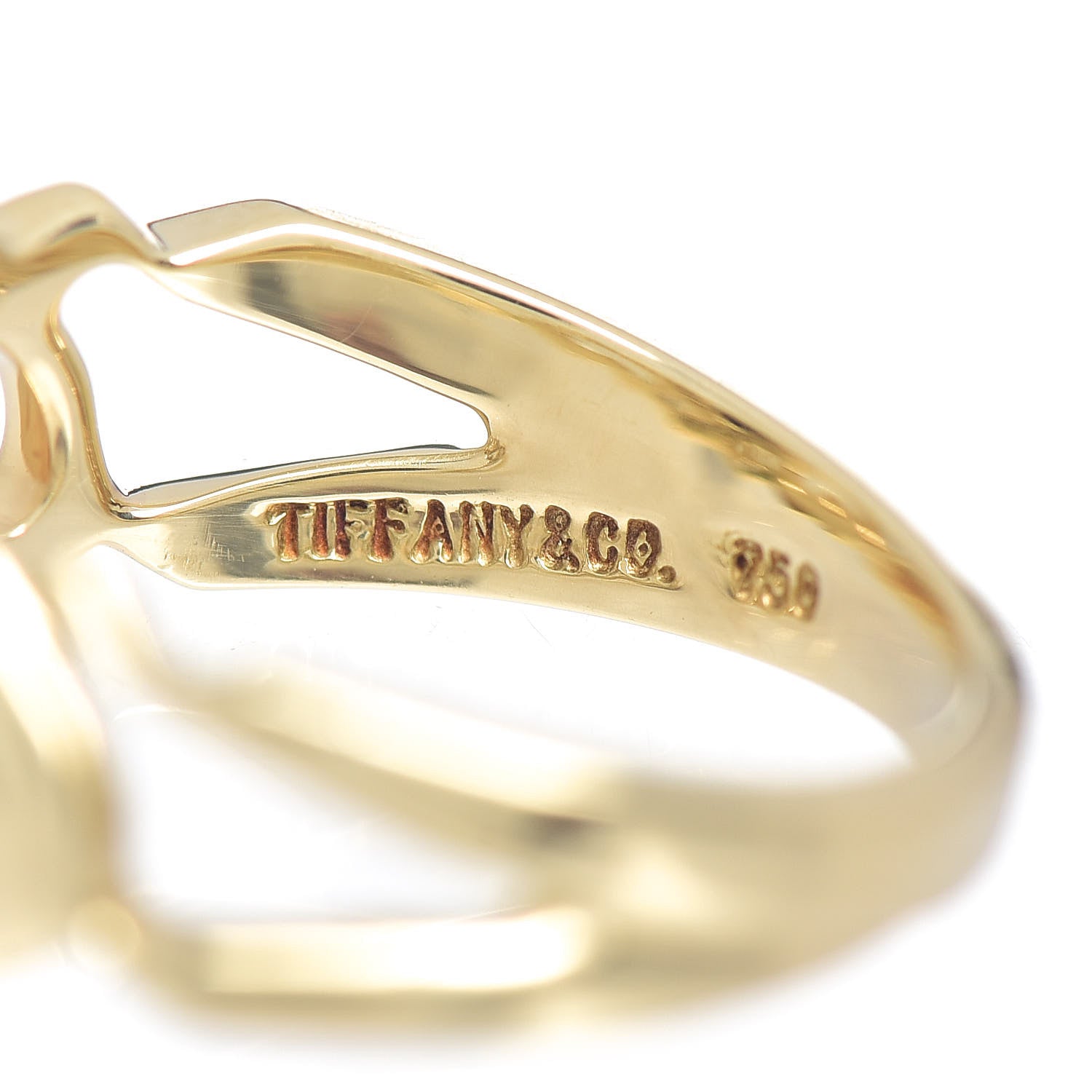 Tiffany 18K Yellow Gold Diamond Paloma Picasso Loving Heart Band Ring 50 5.5 5 of 5