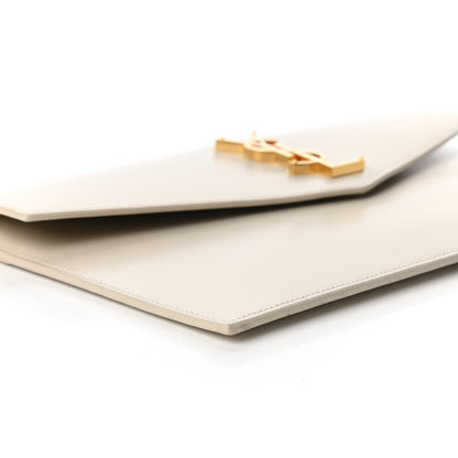 Saint Laurent Smooth Shiny Calfskin Uptown Pouch Crema Soft 6 of 11