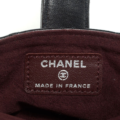 Chanel Lambskin Quilted Mini Phone Holder Clutch Black 5 of 7