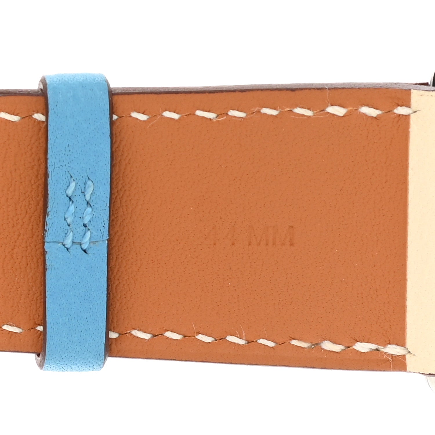 Hermes Swift 44mm Apple Watch Single Tour Bleu Lin Craie Bleu Du Nord 5 of 7