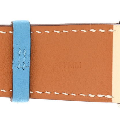 Hermes Swift 44mm Apple Watch Single Tour Bleu Lin Craie Bleu Du Nord 5 of 7