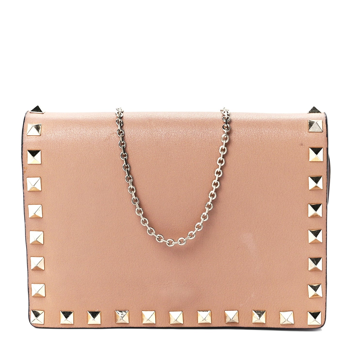 Vitello Rockstud Wallet on Chain Poudre