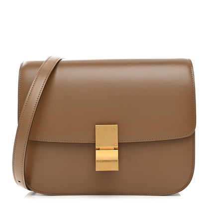 Celine Box Calfskin Medium Classic Box Flap Bag Taupe 1 of 10