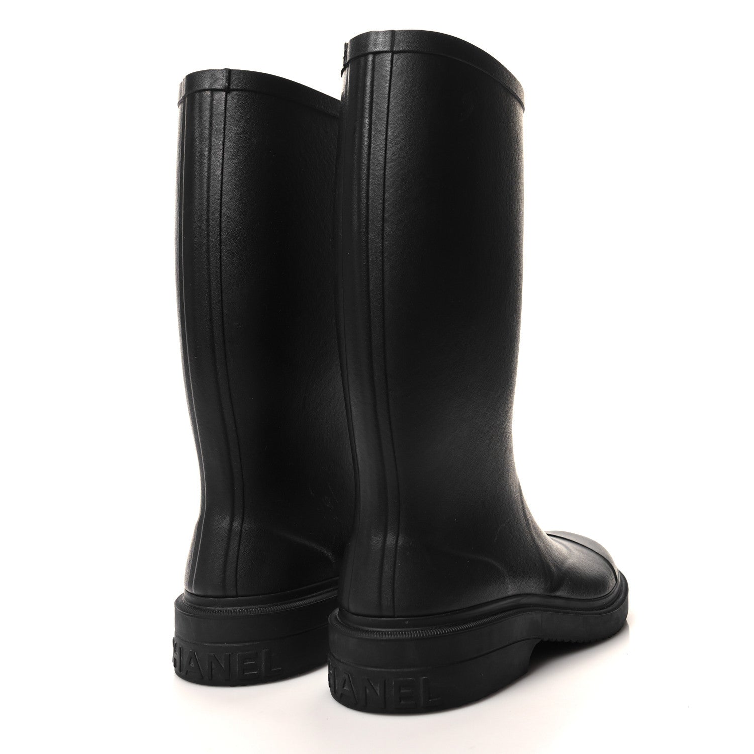 Chanel Caoutchouk CC High Boots 39 Black 4 of 7
