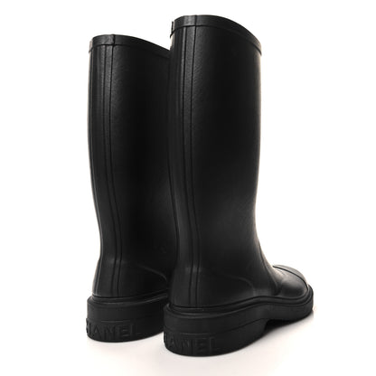 Chanel Caoutchouk CC High Boots 39 Black 4 of 7