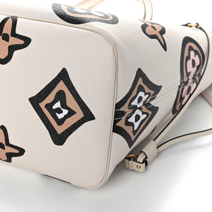 Louis Vuitton Monogram Giant Wild At Heart Neverfull MM Creme 8 of 9