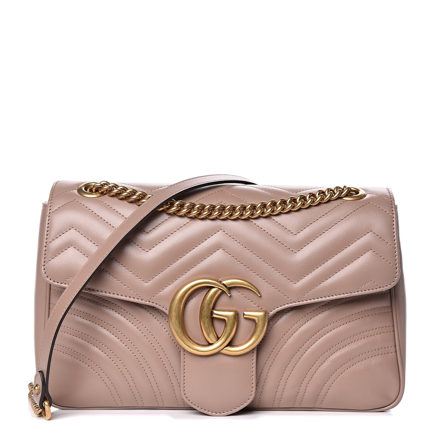 Calfskin Matelasse Medium GG Marmont Shoulder Bag Porcelain Rose