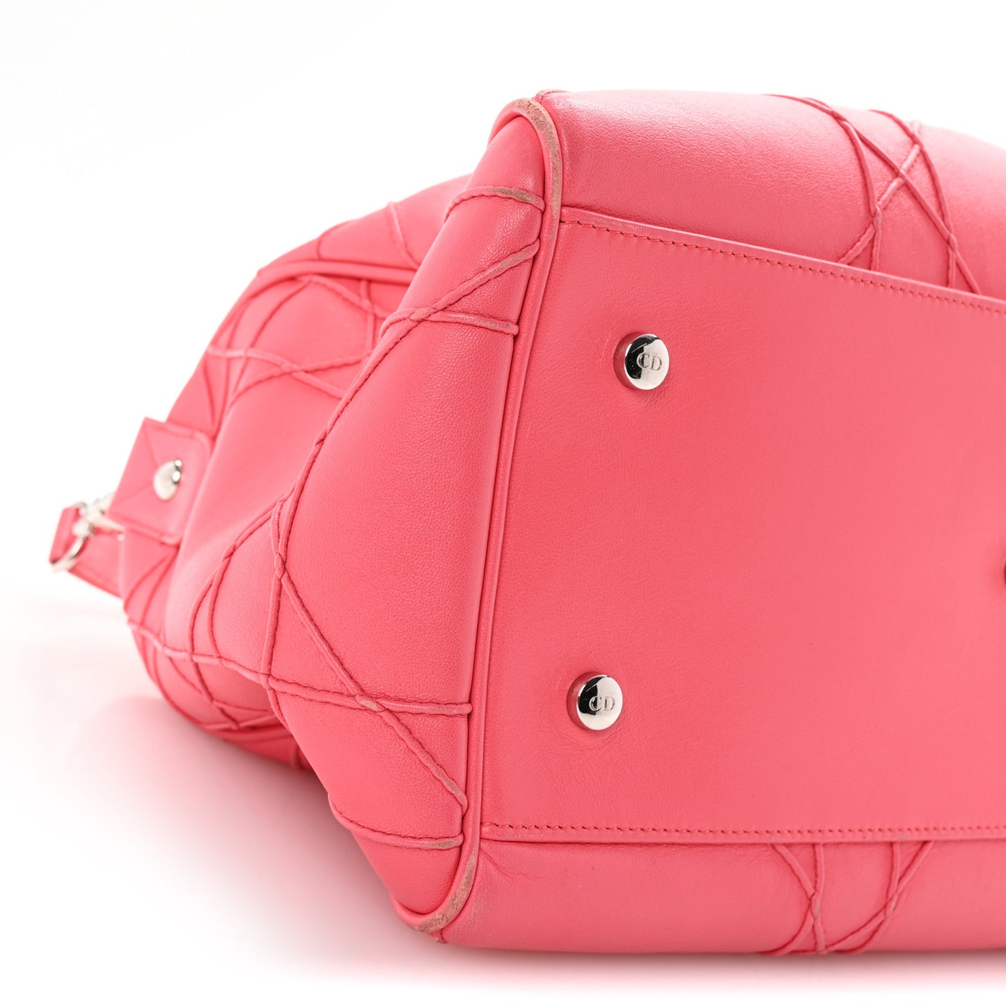 Lambskin Cannage Granville Polochon Coral