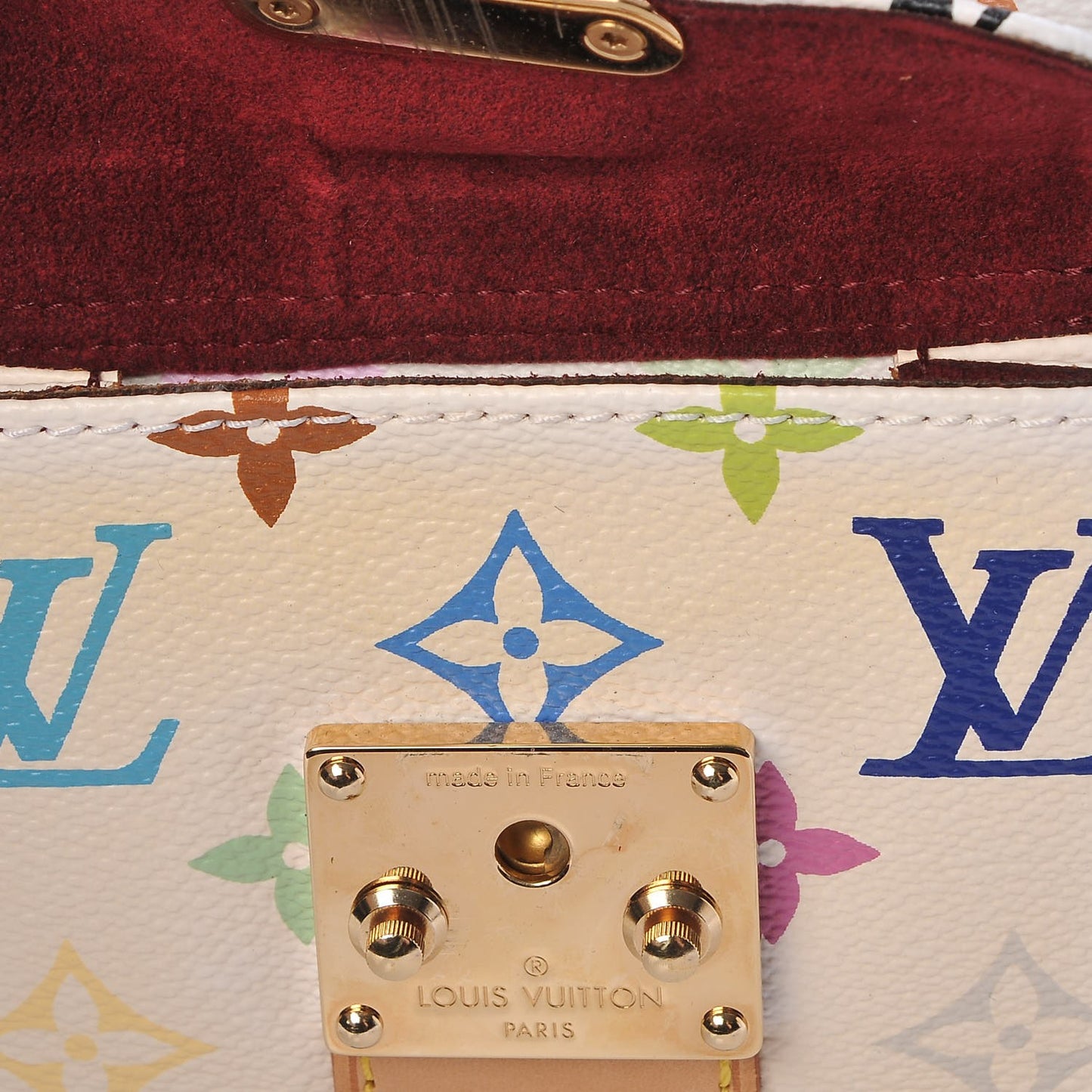Monogram Multicolor Keepall 45 White