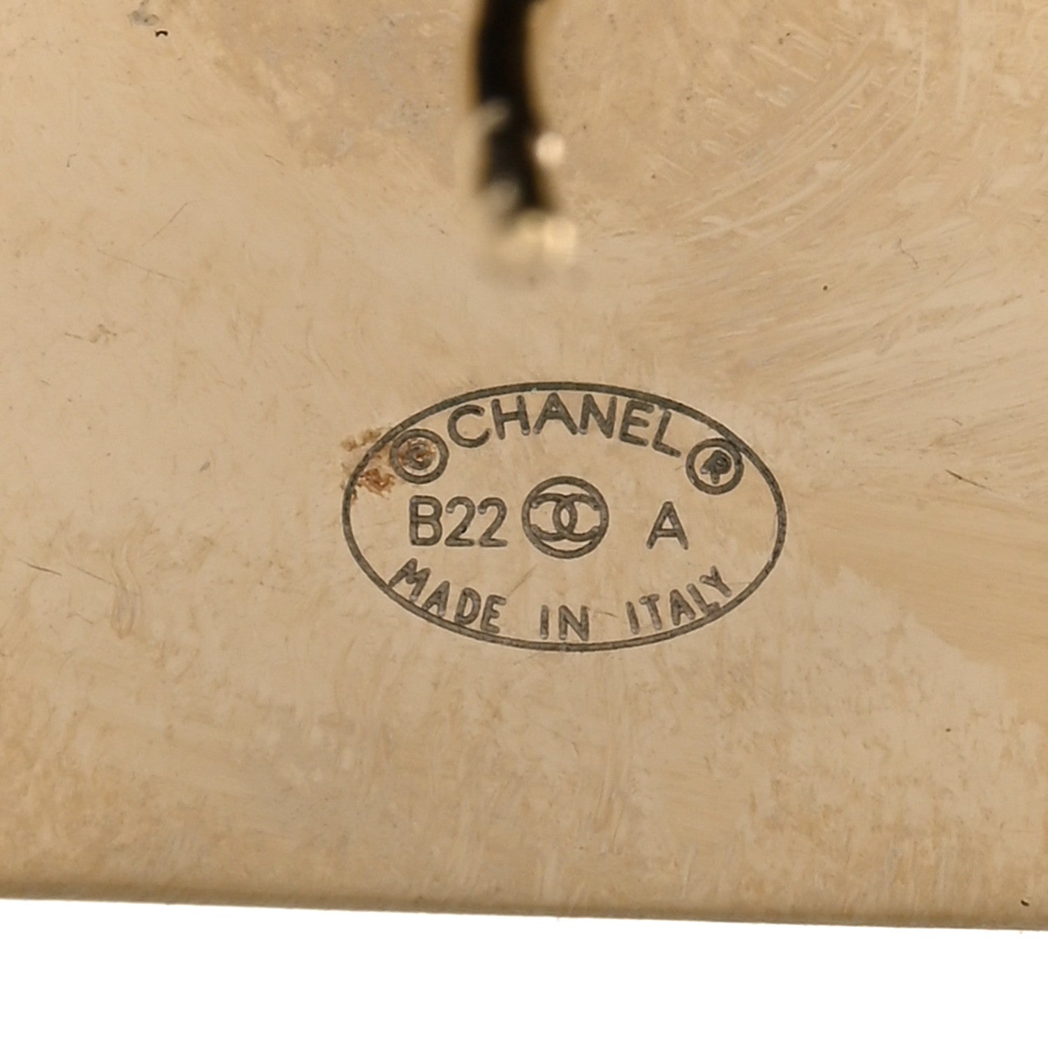 Chanel Metal Enamel CC Square Earrings Gold White Black 3 of 5