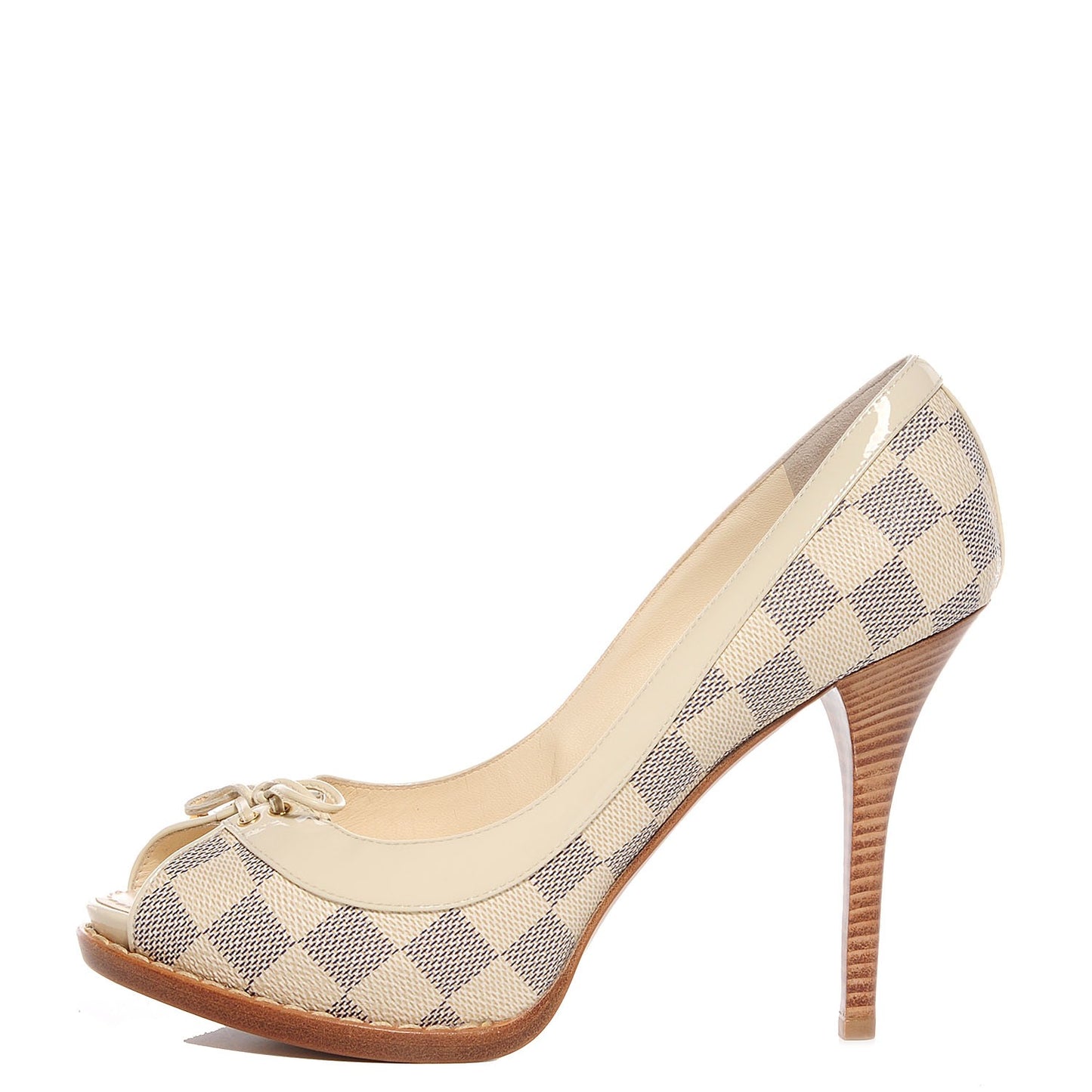 Damier Azur Palm Beach Open Toe Pumps 38
