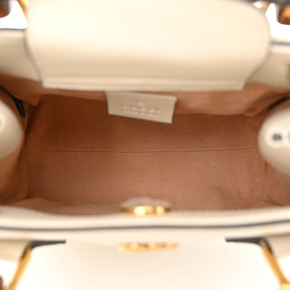 Gucci Wonka Grain Calfskin Mini Diana Tote Bag Mystic White 5 of 10