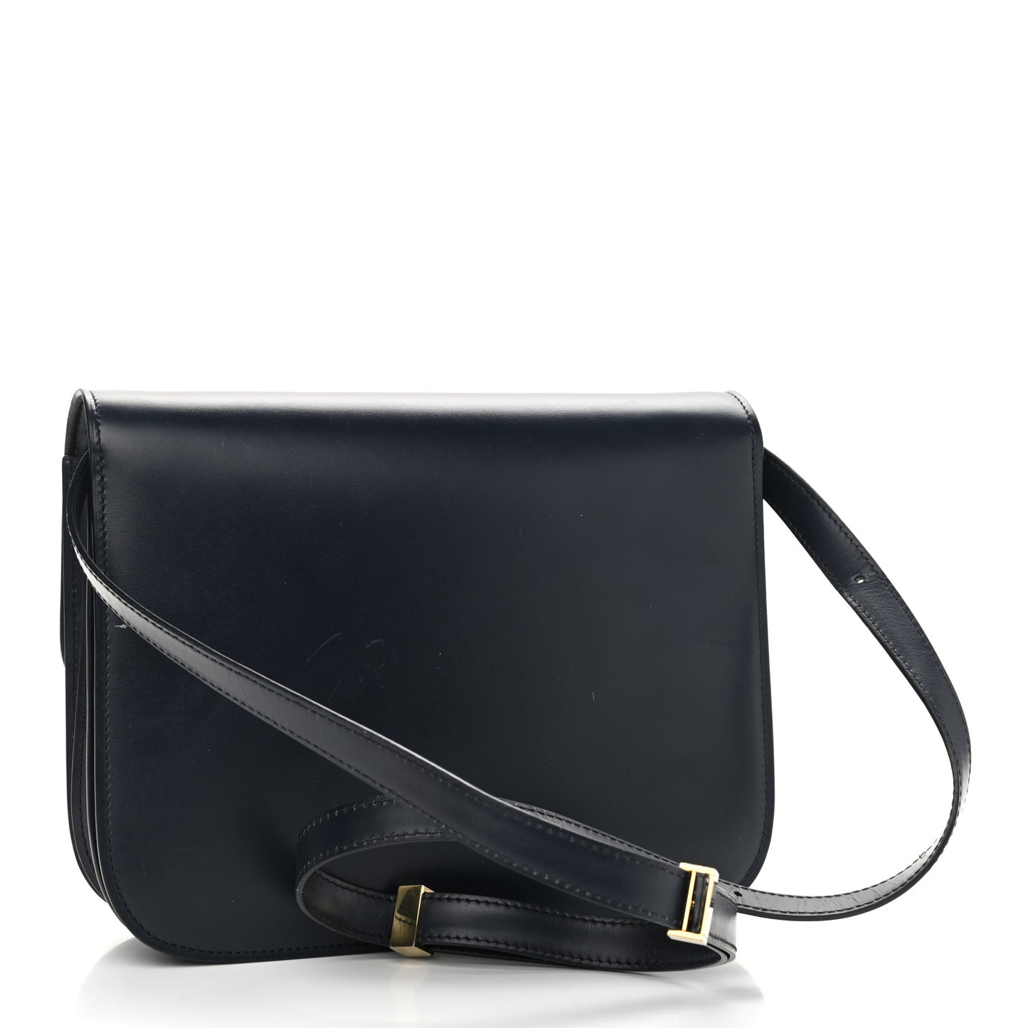 Box Calfskin Medium Classic Box Flap Bag Navy