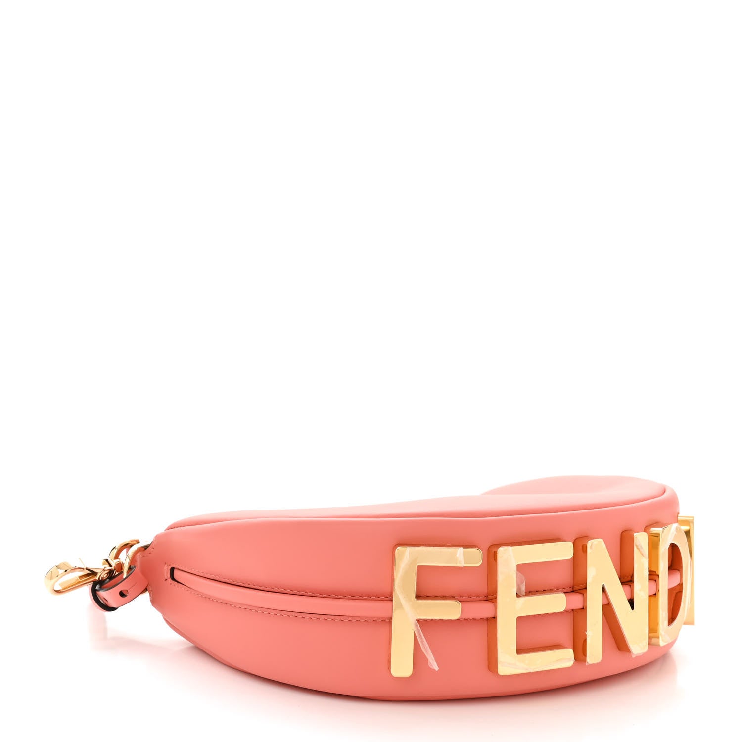 Fendi Vitello Grace Matte Mini Fendigraphy Hobo Bag Peach Pink 4 of 11