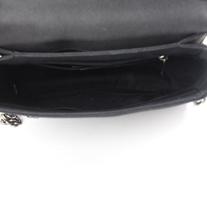 Chanel Washed Caviar Quilted Small Square Turn Around Ligne Flap Dark Grey 5 of 9