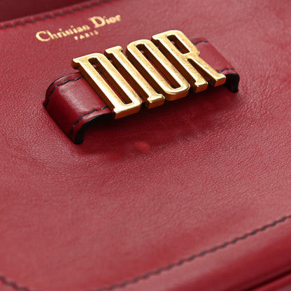 Christian Dior Calfskin D Fence Saddle Bag Black Red 12 of 13