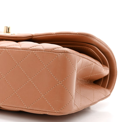 Chanel Lambskin Quilted Small Double Flap Brown 10 of 12