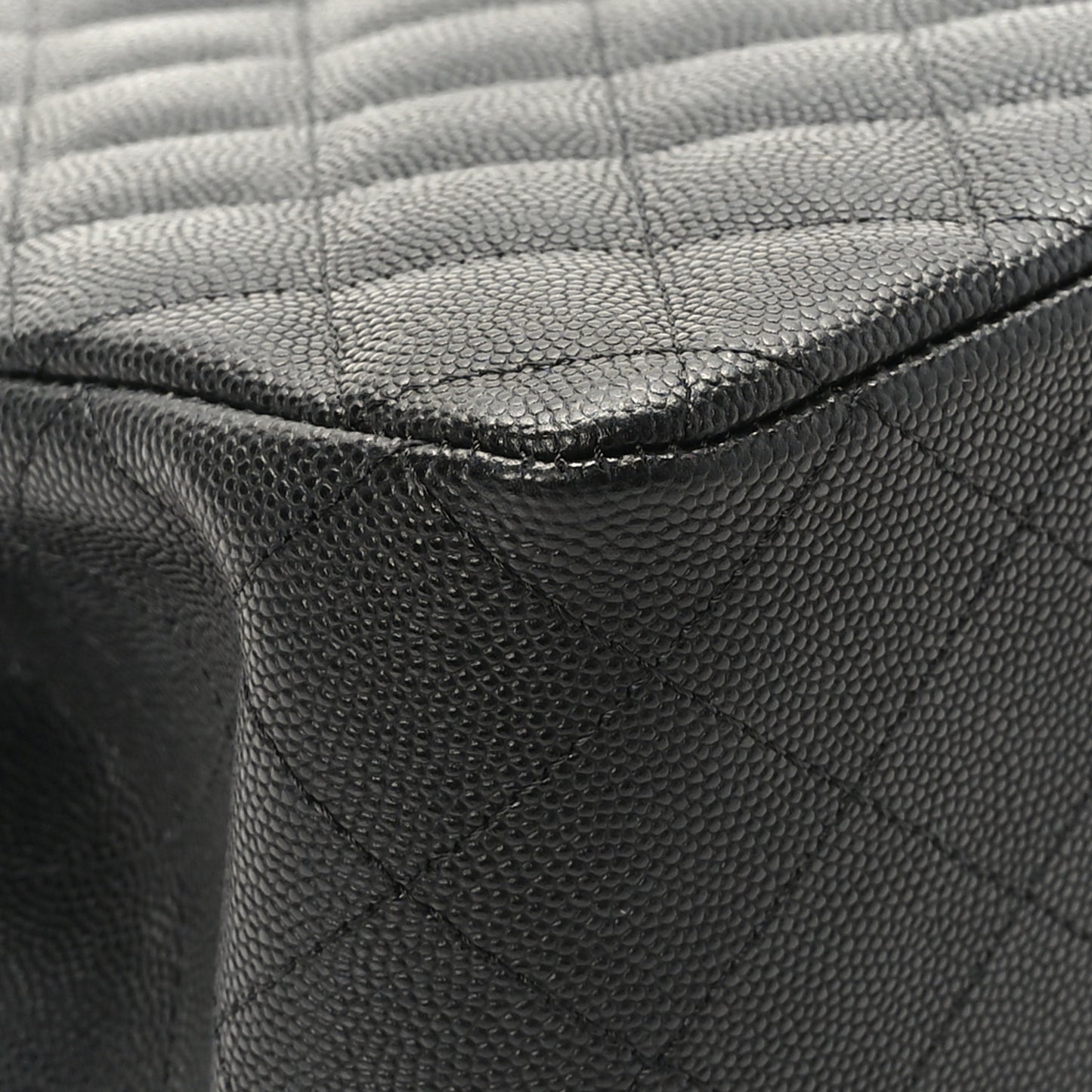 Caviar Quilted Mini Bucket Bag Black