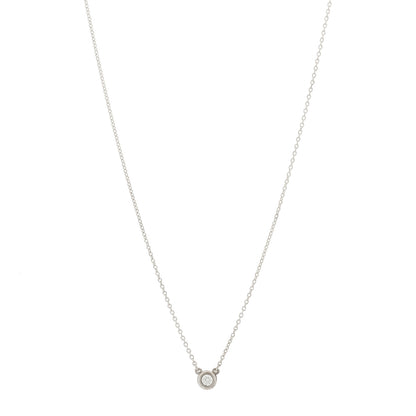 Tiffany Sterling Silver Diamond .10ct Elsa Peretti Diamonds by the Yard Pendant Necklace 1 of 6