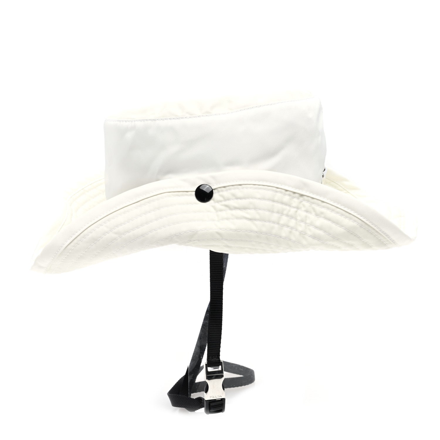 Prada Nylon Triangle Womens Safari Hat L White 6 of 8