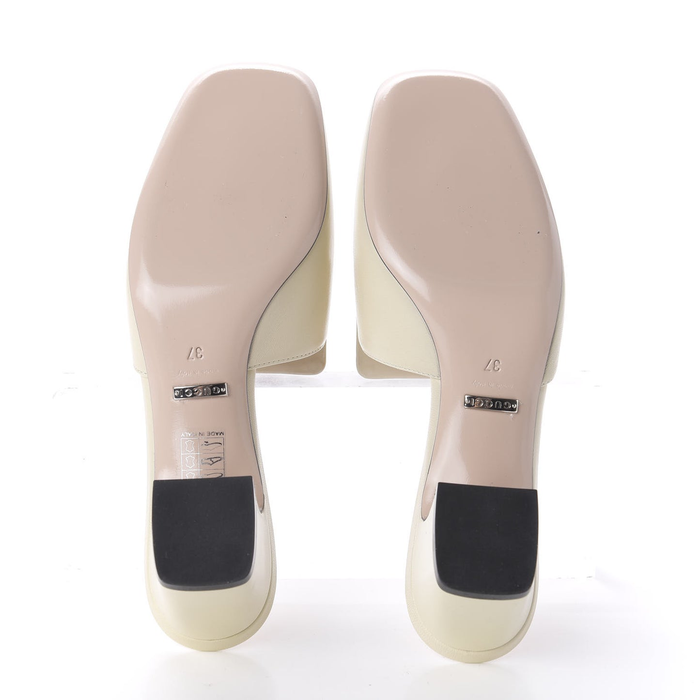 Malaga Kid Crystal Square G Madelyn Mules 37 Vintage White