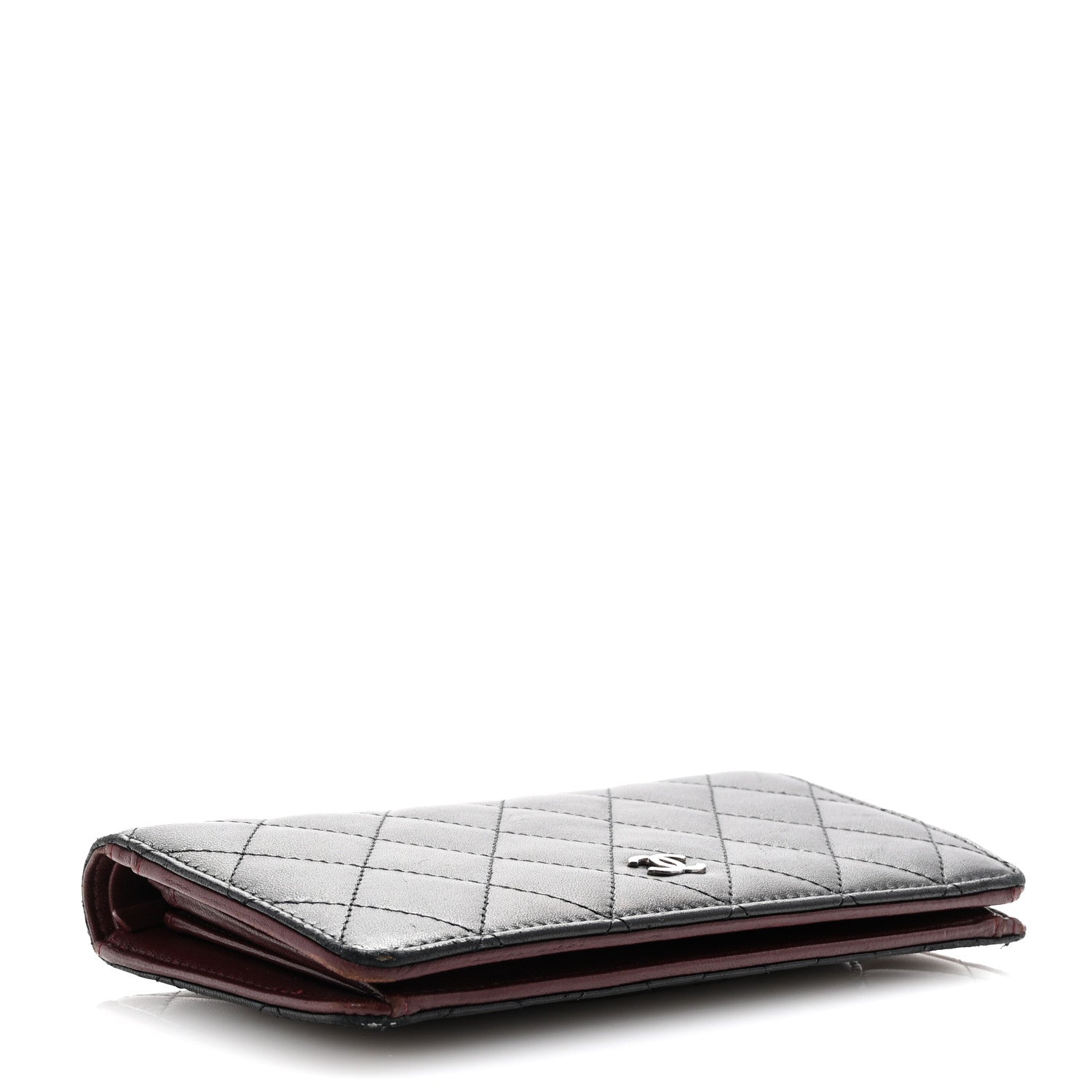 Chanel Lambskin Quilted Yen Wallet Black 4 of 9