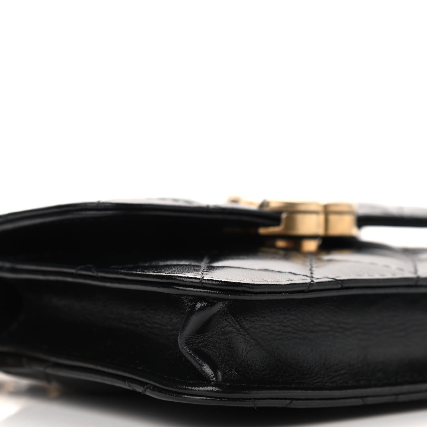 Chanel Calfskin Quilted Perfect Fit Coin Purse With Chain Black 9 of 10
