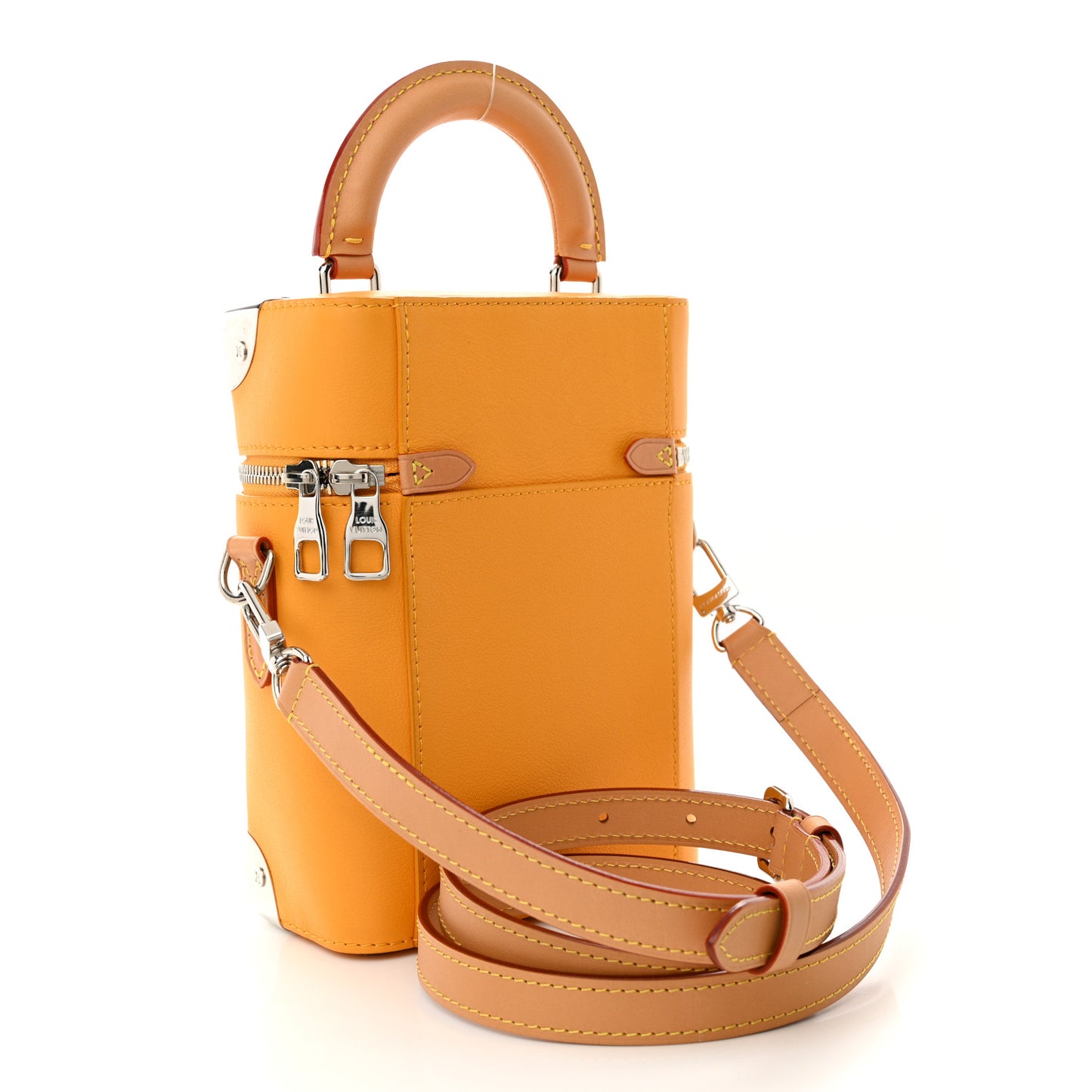 Calfskin N°7 Vertical Box Trunk Yellow